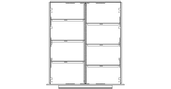 Drawer divider set 8 compartments height 120 mm DB series