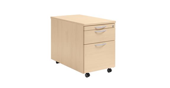 Roll container multi 3x drawer decor maple