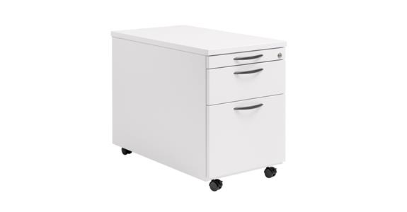 Roll container multi 3x drawer decor white