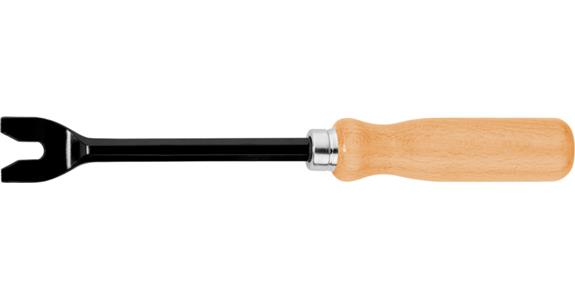ATORN release lever with groove and wooden handle, 250 mm