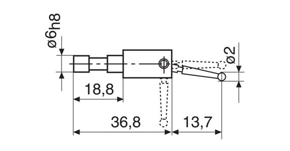 Holder incl. gauge slide 800ts dia. 2.0 mm f. meas. probe cat. no. 35092 101-102