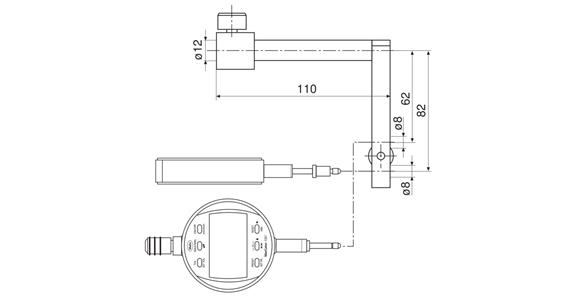 Carrier for perpendic. measurement for measuring probe cat. no. 35092 101-102