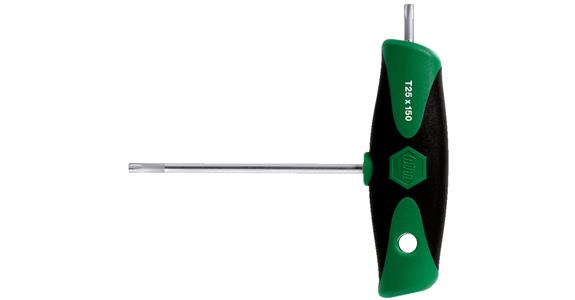 TORX®-Stiftschlüssel Weichzonen T-Griff mit Seitenabtrieb T20 L=100 mm