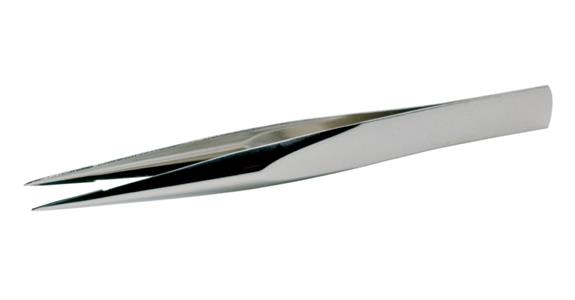 Präzisionspinzette hohl-spitz poliert feinfühlig Länge 112 mm