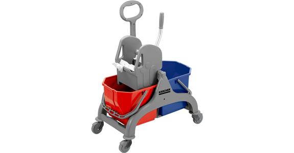 Cleaning trolley 2x15 litres with press