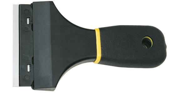 Safety scraper with cover and non-slip handle, width 88 mm