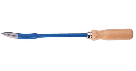 Triangular spoon scraper with wooden handle, tool steel length 200 mm