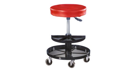 Pneumatic mechanics creeper stool wheel dia. 75 mm height adjustable 38-51 cm