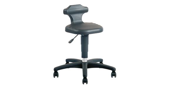 Work stool Flex cross base with castors SoftTouch PU foam seat height 450-650 mm