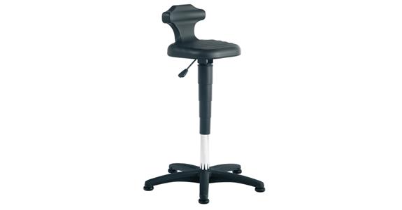 Stand/sit chair Flex cross base w/ glider SoftTouch PU foam seat ht. 510-780 mm