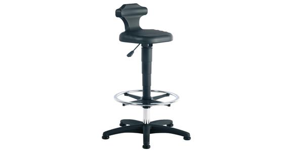 Stand/sit chair Flex glide run. w/ foot ring SoftTouch PUfoam seat ht. 510-780mm