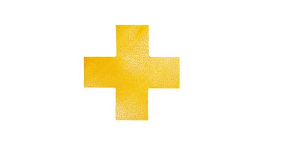 Parking place marking cross-shape yellow self-adhesive pack=10 pieces 150x150 mm