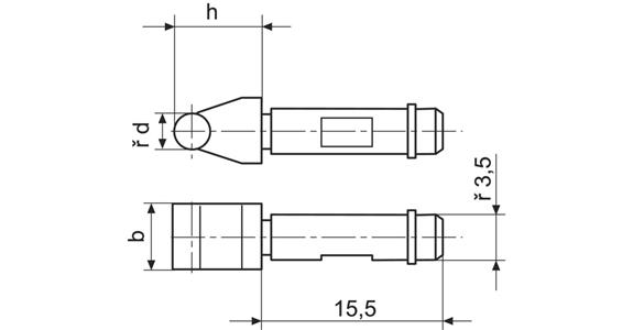 Rollenschneiden-Messeinsatz, HM Ø 1,5 mm