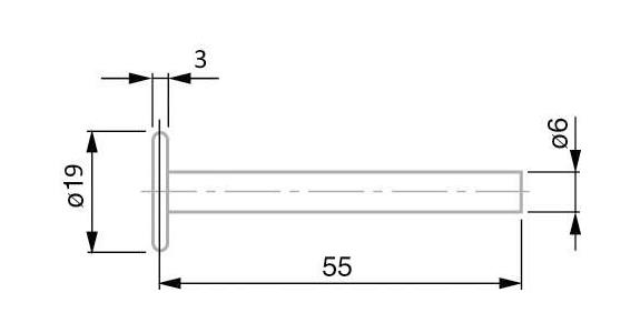 TESA gauge slide with carbide disc 19 mm