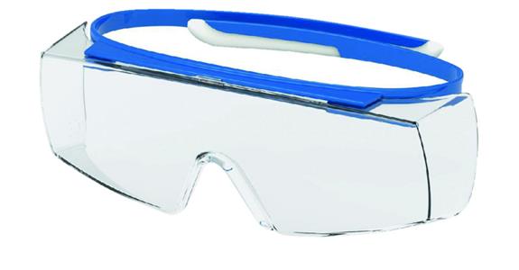 Überbrille super OTG blau, klar, 100% UV-Schutz, kratzfest, EN 166-168, EN 170